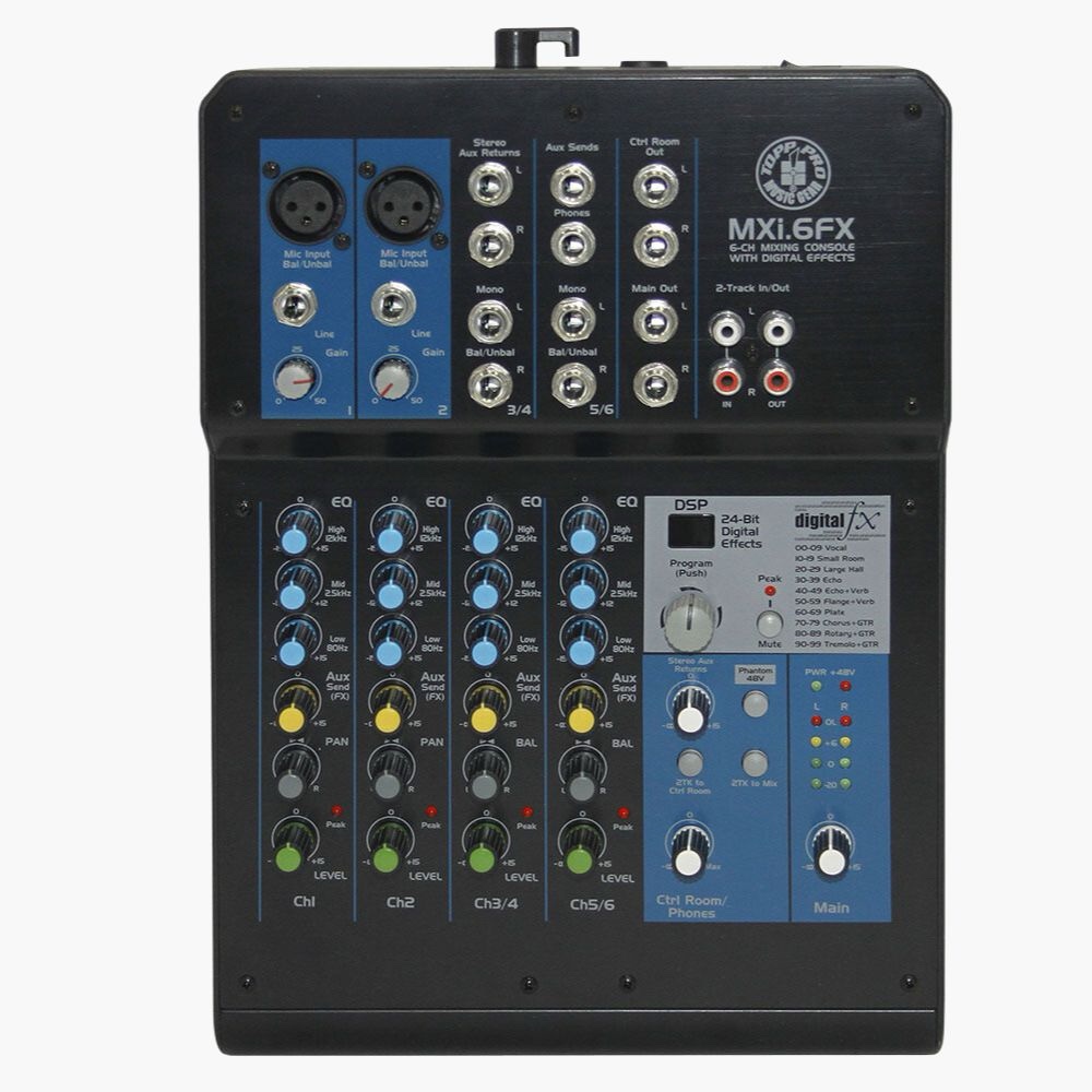 Consola Topp Pro MX6USB Mezclador audio