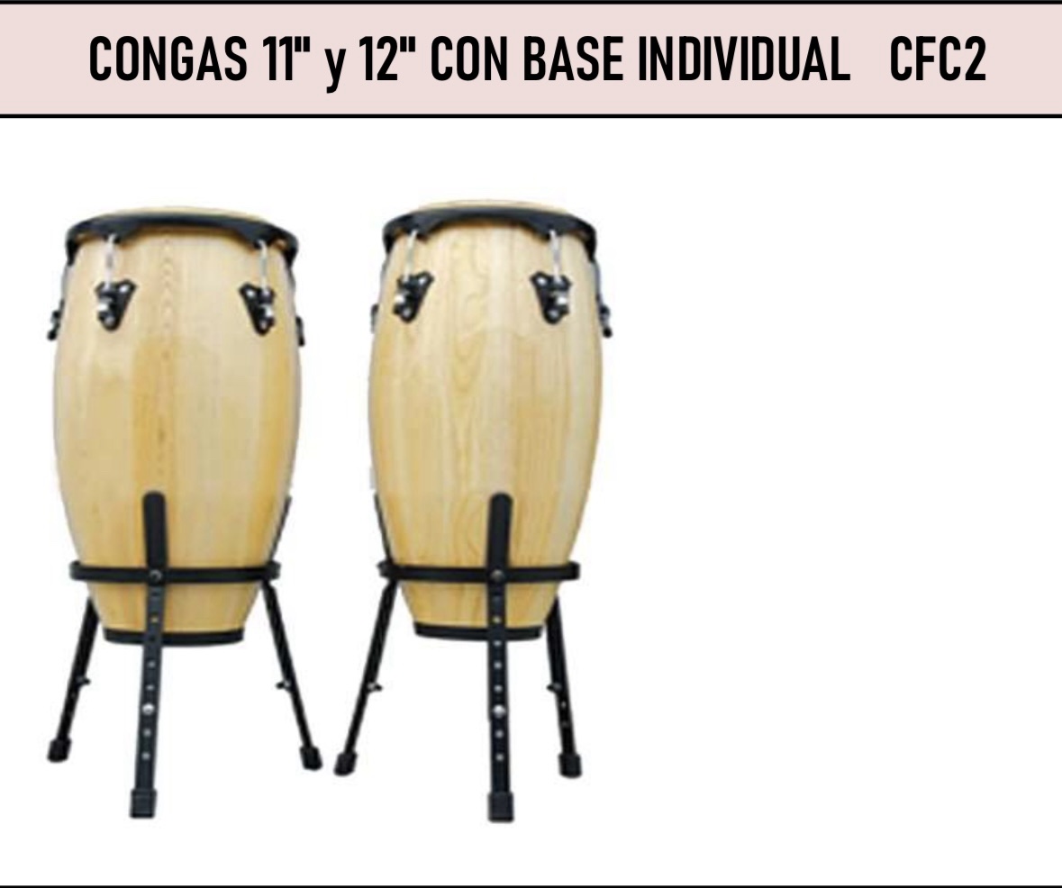 CONGAS 11″ y 12″ CON BASE INDIVIDUAL CFC2