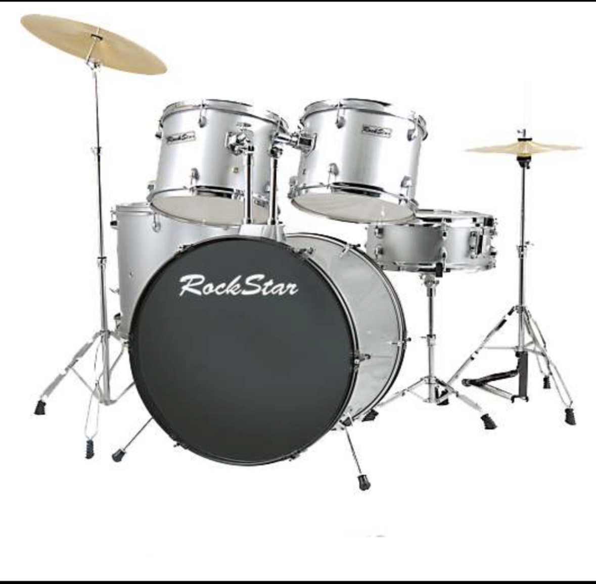 Batería Rockstar RDS-702 Platillos Silla Baquetas