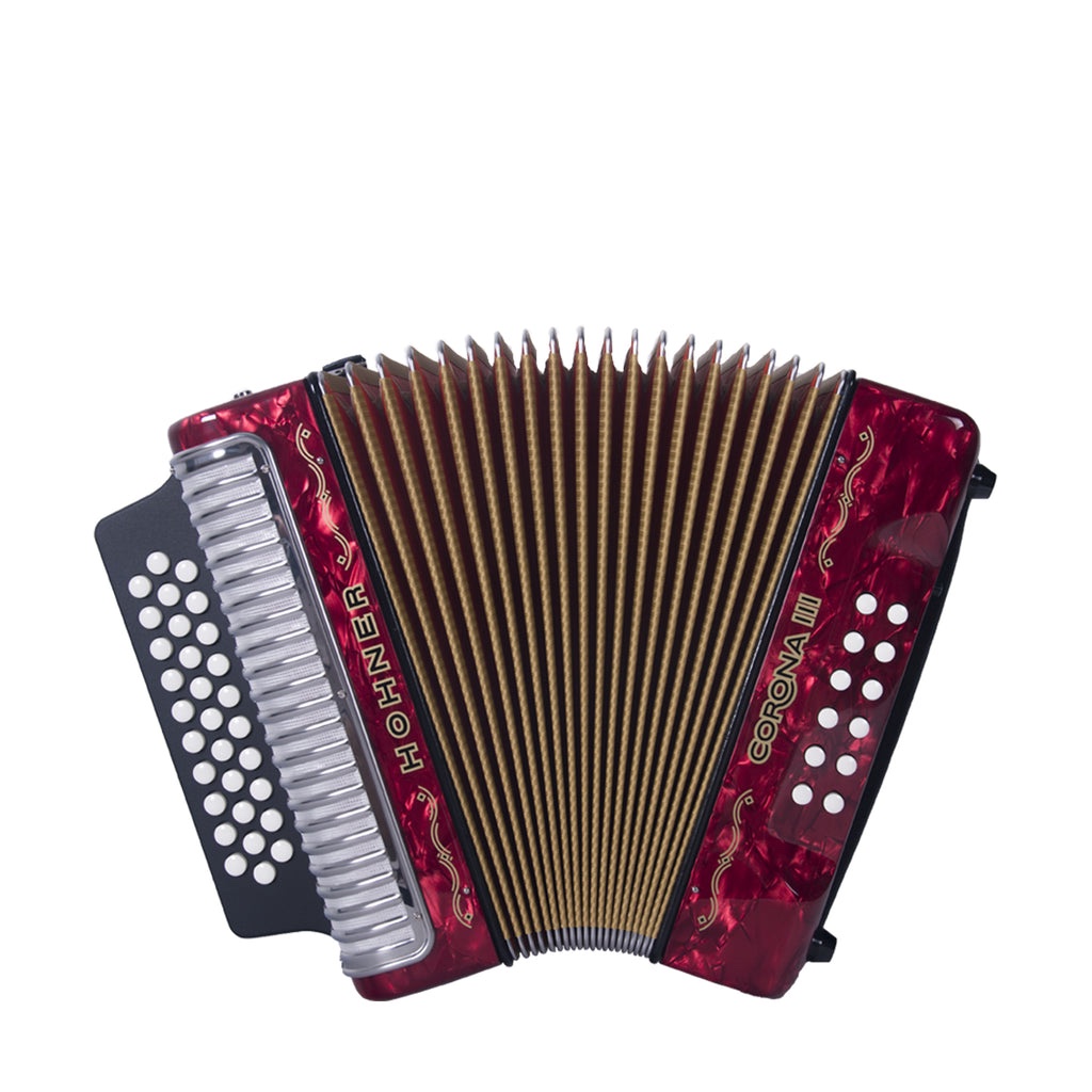 Acordeón Hohner Corona III 5 Letras Rojo