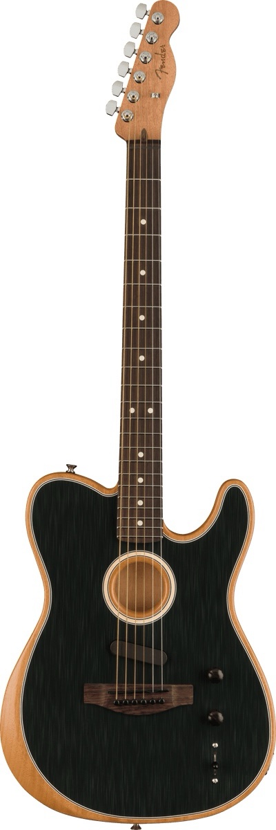 Guitarra Electroacustica Fender Acoustasonic® Player Telecaster®, diapasón de palisandro, negro cepillado 0972213239