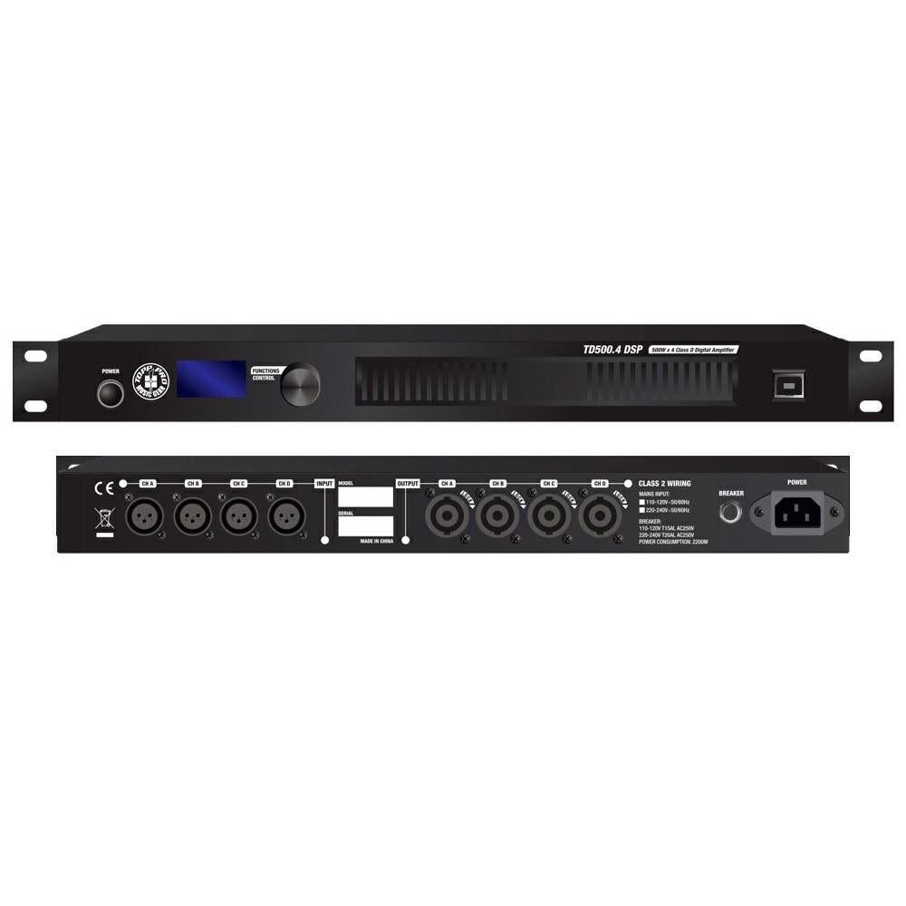 Amplificador Digital De Sonido TOPP PRO TD500.4DSP