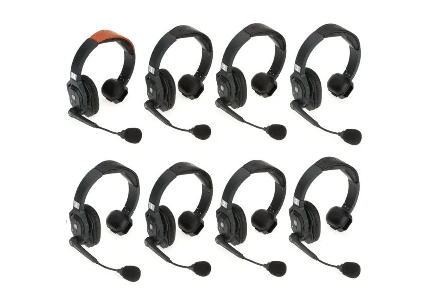 Hollyland Solidcom SE 8s (Batería Dual) Sistema de Intercomunicación con Auriculares de un solo oído para 8 personas (1.9 GHz)