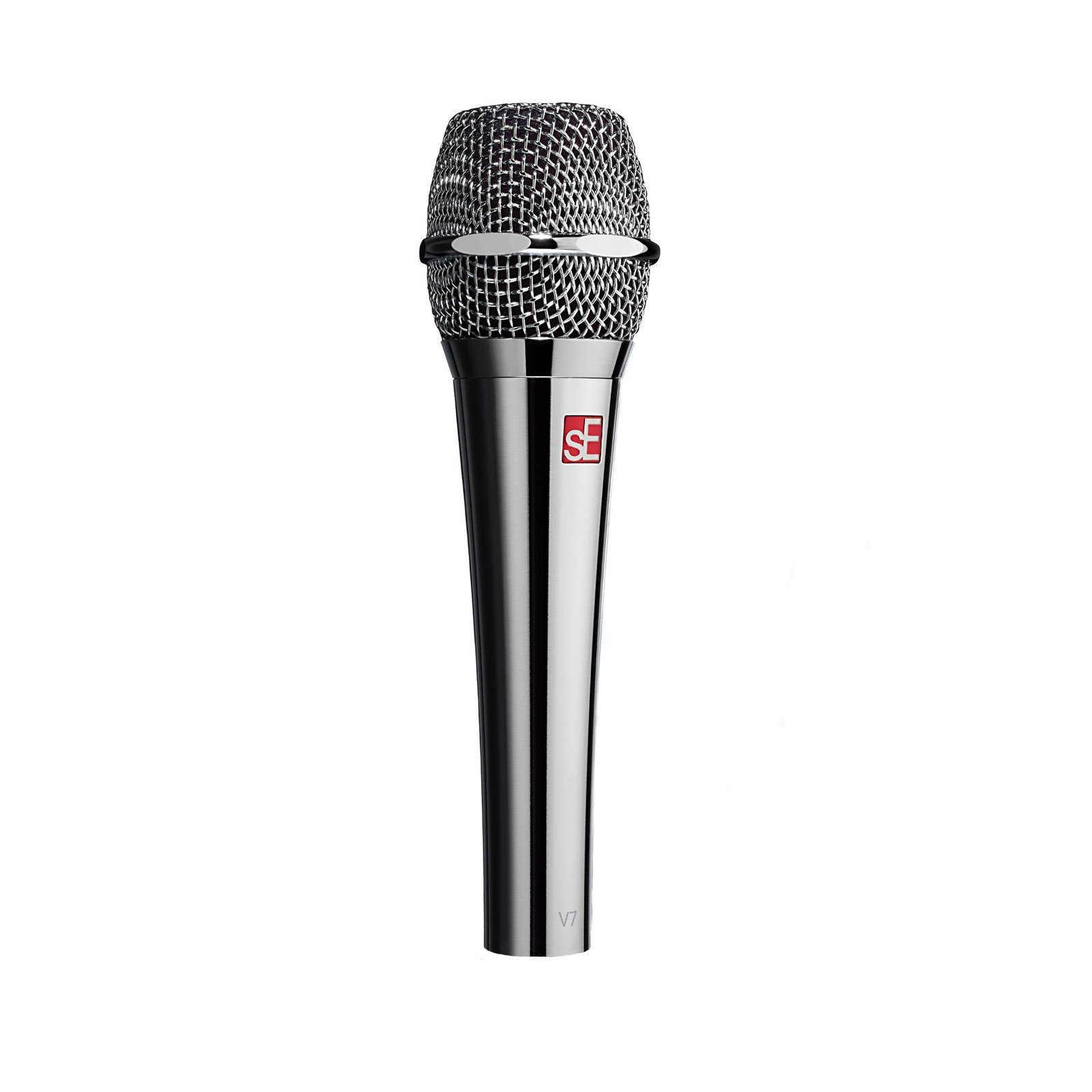 SE V7-CHROME-U MICRÓFONO DINÁMICO SUPERCARDIOIDE, CON RESPUESTA EN FRECUENCIA DE 40 HZ A 19 KHZ, CROMADO. IDEAL PARA VOCES